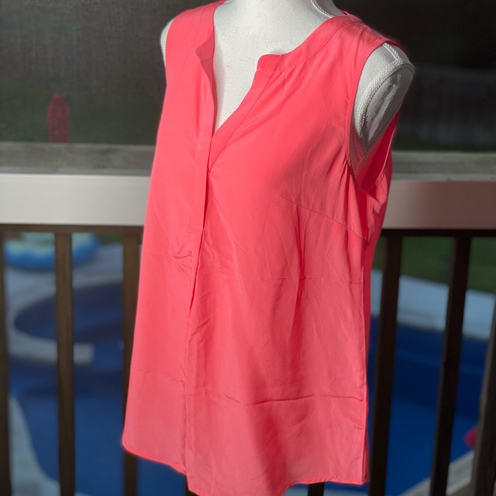 Lilly Pulitzer Sleeveless Stacey Top Hot Coral SM